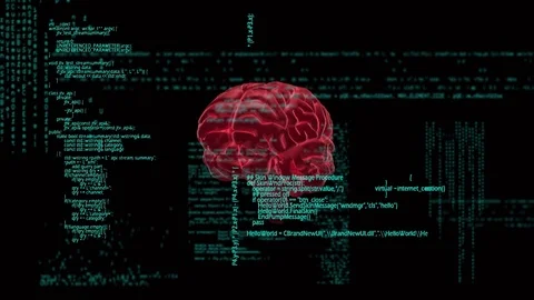 Brain and codes Stock Footage 107676716