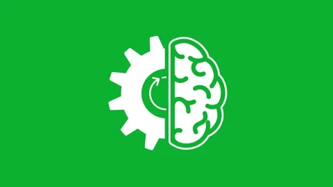 Brain and gear animation video Stock Footage 330523878
