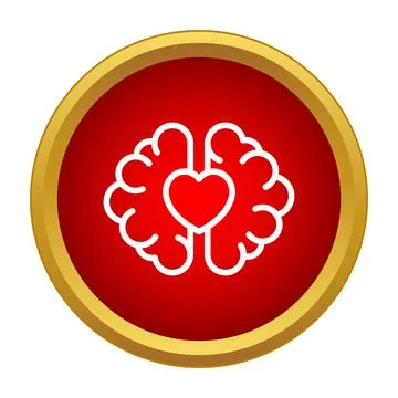 Brain and heart combining intellect with emotion Stock Illustration