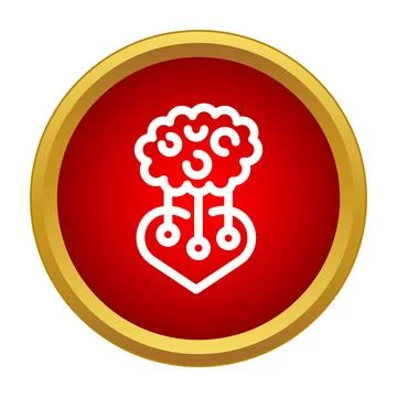 Brain and heart connection representing emotional intelligence Stock Illustration