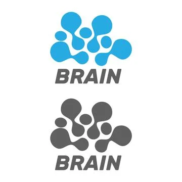 Brain and intelligence logo. Brainstorm and creativity logo Stock Illustration