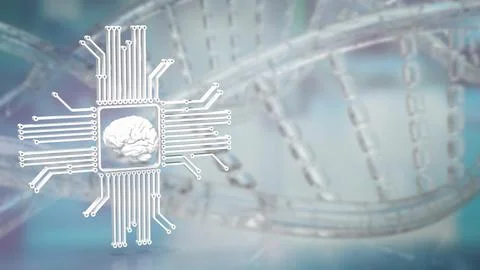 The Brain and logic for Neuroscience concept 3d rendering. Stock Illustration