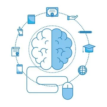 Brain and mouse イラスト素材