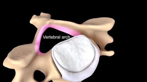 Brain and spinal system, vertebral canal Stock Illustration