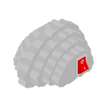 Brain and switch. Off brains. vector illustration Stock Illustration