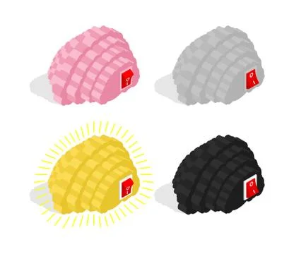 Brain and switch set. Switching off and on brains. vector illustration Stock Illustration