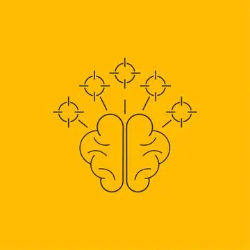 Brain and targets Illustrazione stock