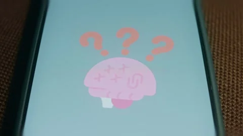 Brain and three question marks, curiosity concept, presentation Stock Footage 310052109