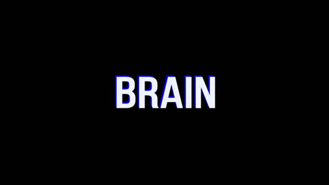 Brain. Animation of Text With Glitch Effect Stock Footage 121625950