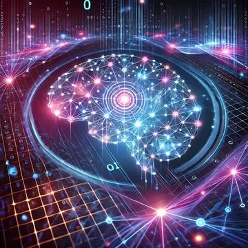 Brain artificial intelligence background 스톡 일러스트