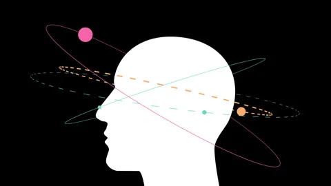 Brain Atomic Orbit Stockbeeldmateriaal 340406397