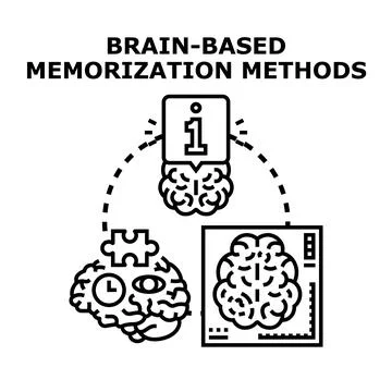 Brain based memorization methods for effective learning Stock Illustration
