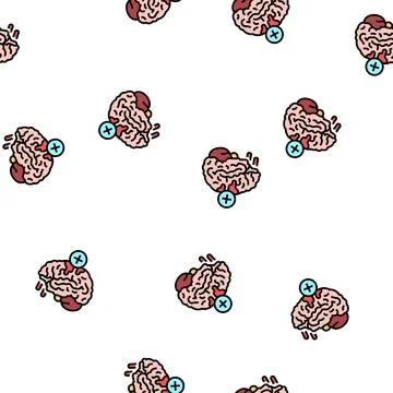 Brain bleed stoppage vector seamless pattern イラスト素材