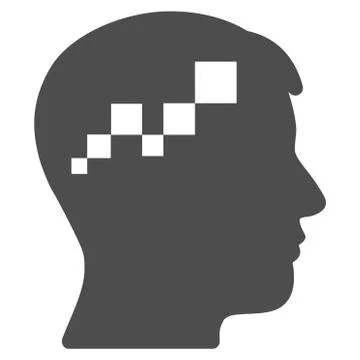 Brain Blockchain Vector Icon Stock Illustration