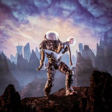 Brain bot to the rescue Illustrazione stock