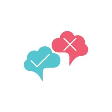 Brain bubble talk debate symbol vector Stock Illustration