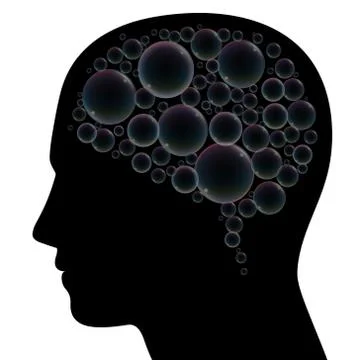 Brain Bubbles Head Stock Illustration