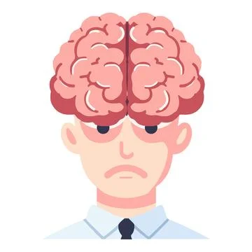 Brain In Businessman Head vector Stock Illustration