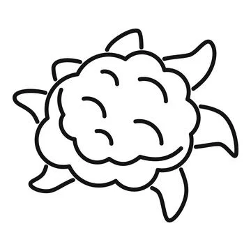 Brain cancer spreading showing using metaphor with turtle shell Stock Illustration