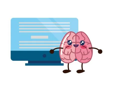 Brain cartoon creativity 스톡 일러스트