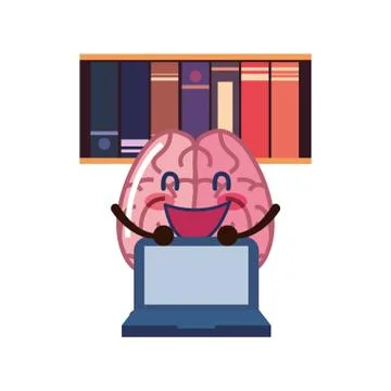 Brain cartoon creativity Stock Illustration