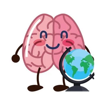 Brain cartoon creativity Illustrazione stock