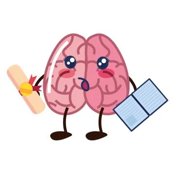 Brain cartoon creativity Stock Illustration
