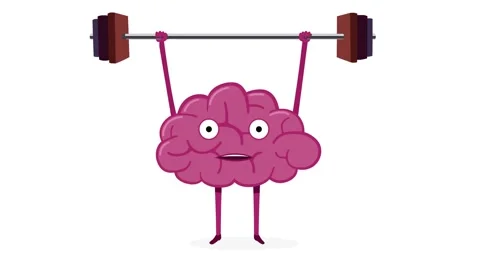 Brain cartoon training Stock Footage 205405370