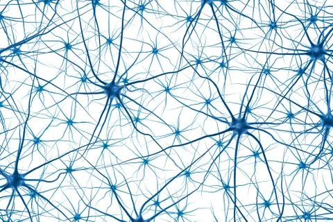 Brain cell. 3D render Illustrazione stock
