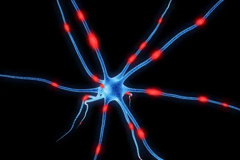 Brain cell. 3D render Stock Illustration