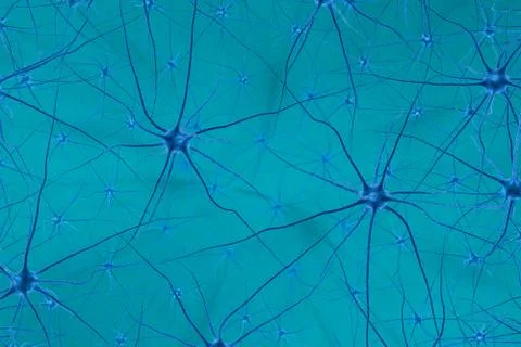 Brain cell. 3D render Stock Illustration