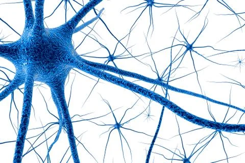 Brain cell. 3D render Stock Illustration