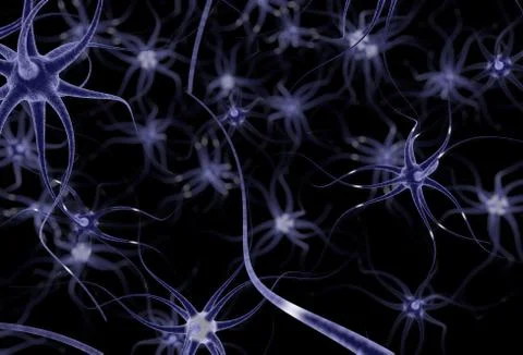 Brain Cell (3d rendering) Stock Illustration