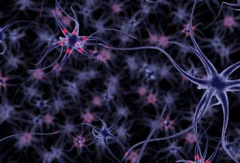Brain Cell (3d rendering) Stock Illustration