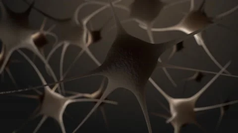 The brain cells passing its electric impulses, vibrating camera Stock-Footage 47344262