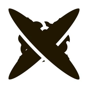 Brain in center of atom icon Vector Glyph Illustration Illustrazione stock