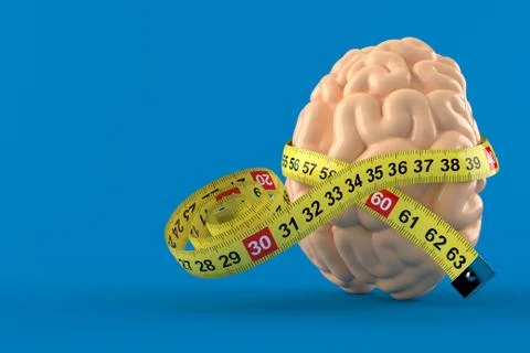 Brain with centimeter Stock Illustration
