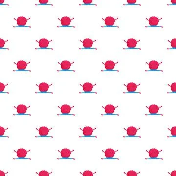 Brain character doing splits seamless pattern 스톡 일러스트