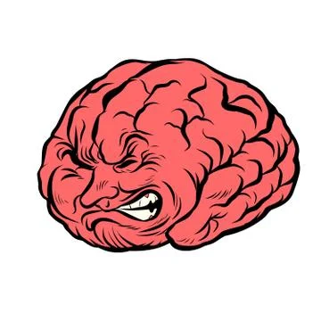 Brain character pain Illustrazione stock