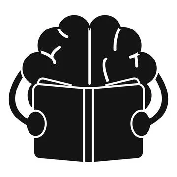 Brain character reading book increasing knowledge and learning Stock Illustration