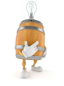 Brain character thinking Stock Illustration