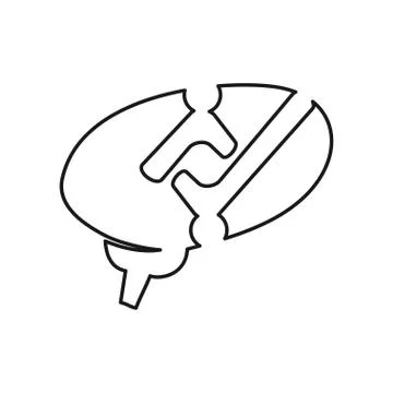 Brain Checklist Commitment Teamwork Together Outline Logo Stockillustratie