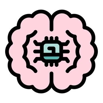 Brain chip implant, enhancing human intelligence and cognitive abilities Stock Illustration