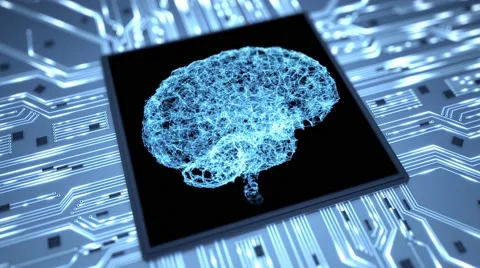 Brain on a chip intro dynamic 4K Stock Footage 49457729
