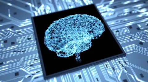 Brain on a chip loop dynamic HD Stock Footage 49458250