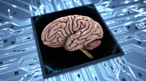 Brain on a chip loop slow 4K Stock Footage 49457937