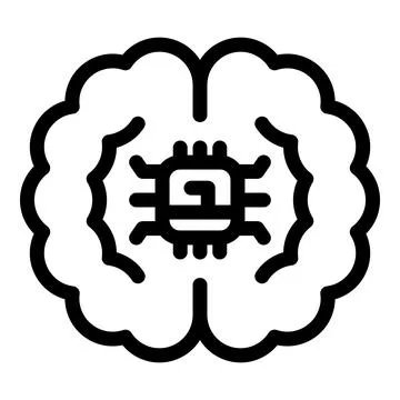 Brain chip showing artificial intelligence and machine learning 스톡 일러스트