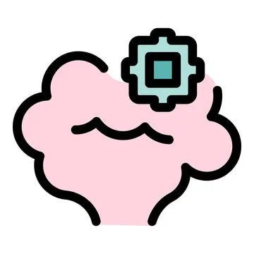 Brain chip is transforming human mind and intelligence イラスト素材
