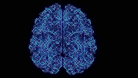 Brain circuit artificial intelligence AI Stock Footage 165199208