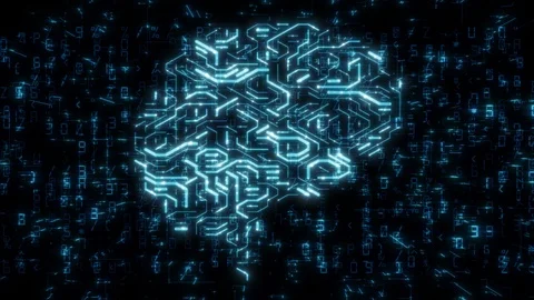 Brain circuit board of ai artificial intelligence machine computer network Stock Footage 109074032